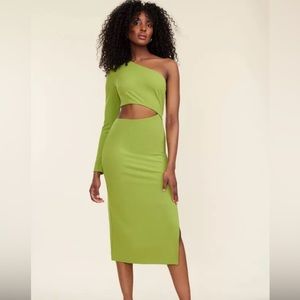 Dynamite One Shoulder Cut Outs & MIDI Dress Size Medium